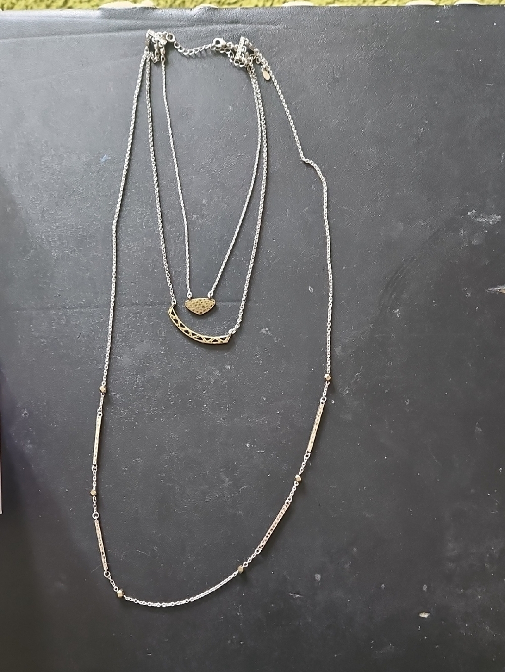 Premier Designs Two-Tone Layered Necklace in Gold and Silver